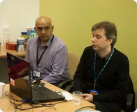 A support worker listening to someone reporting a disability hate crime